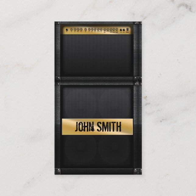 Guitar amp with custom name visitenkarte (Vorderseite)