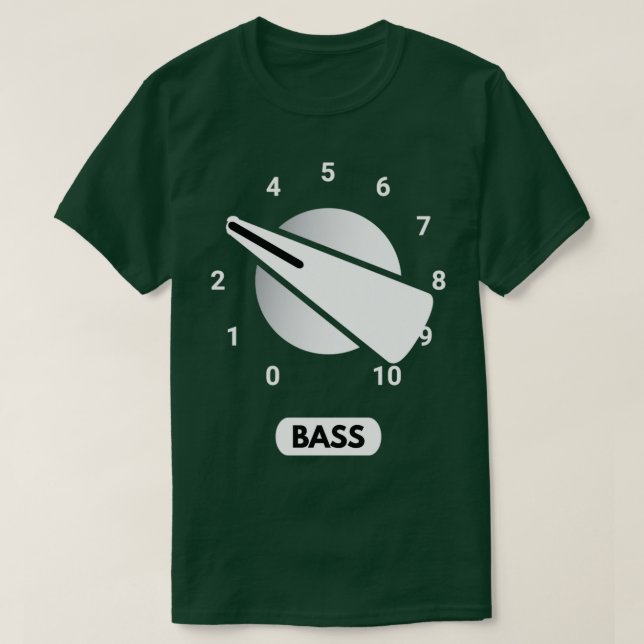 Guitar Amplifier Bass Knob T-Shirt (Design vorne)