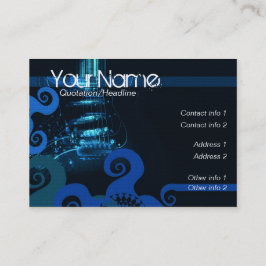 GUITAR ART BLUE BiG Business Card Vorlage Visitenkarte