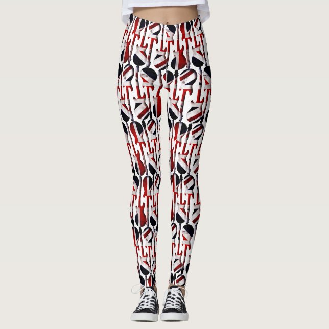 Guitar Art - Union Jack British England UK Flag Leggings (Vorderseite)