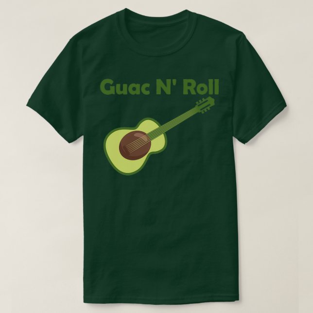 Guitar Avocado Rock'n'Roll Funny Guitars T-Shirt (Design vorne)