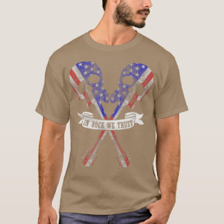 Guitar Bass USA Flag America Festival Rock Music M T-Shirt