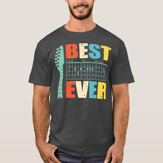 Guitar Best Dad Ever Guitarist Funny Father's day T-Shirt (Vorderseite)