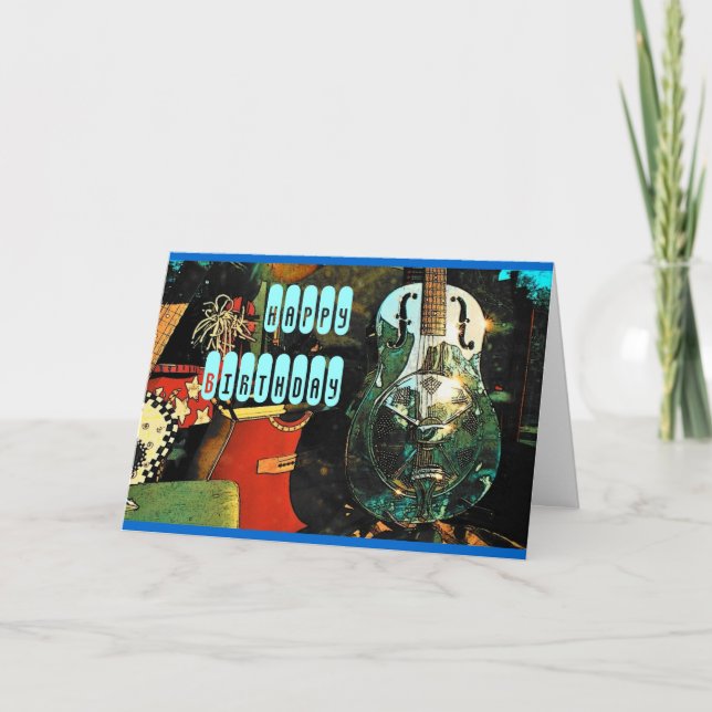 Guitar Birthday Card Karte (Vorderseite)