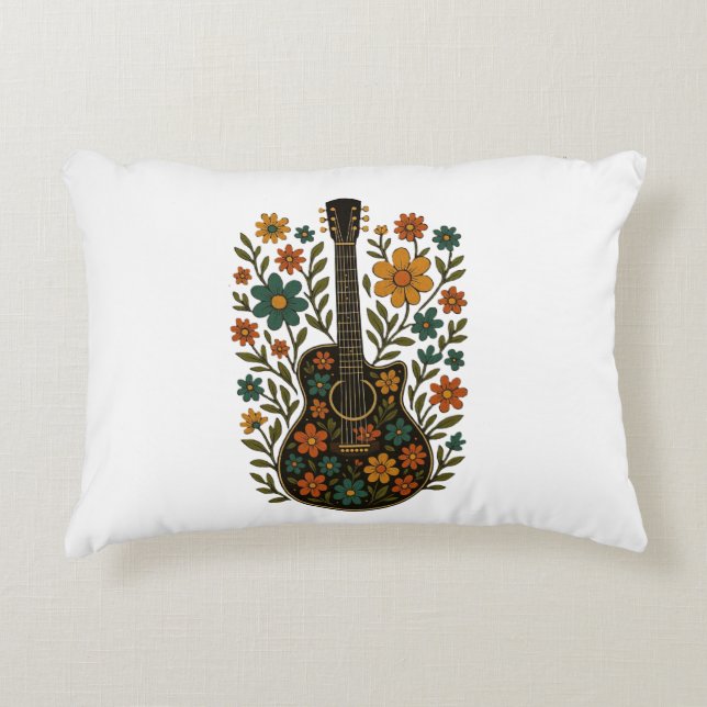 Guitar & Bloom Designs Dekokissen (Vorderseite)