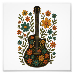 Guitar & Bloom Designs Fotodruck