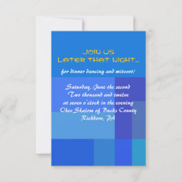 GUITAR BLUES Musical Bar Bat Mitzvah Party Card Einladung