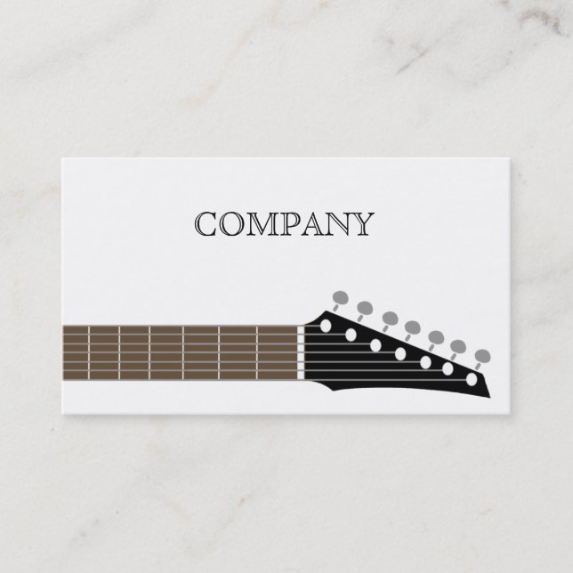 GUITAR BUSINESS CARD VISITENKARTE (Vorderseite)