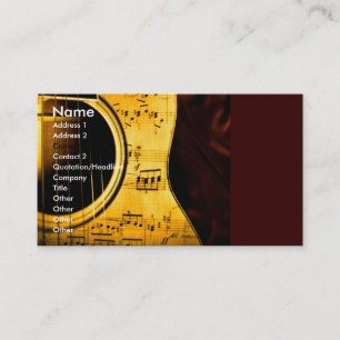 Guitar Business Card Visitenkarte