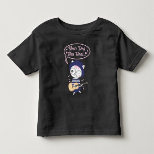 Guitar Cat Ukulele Player Kitten Hund hat Flederm Kleinkind T-shirt