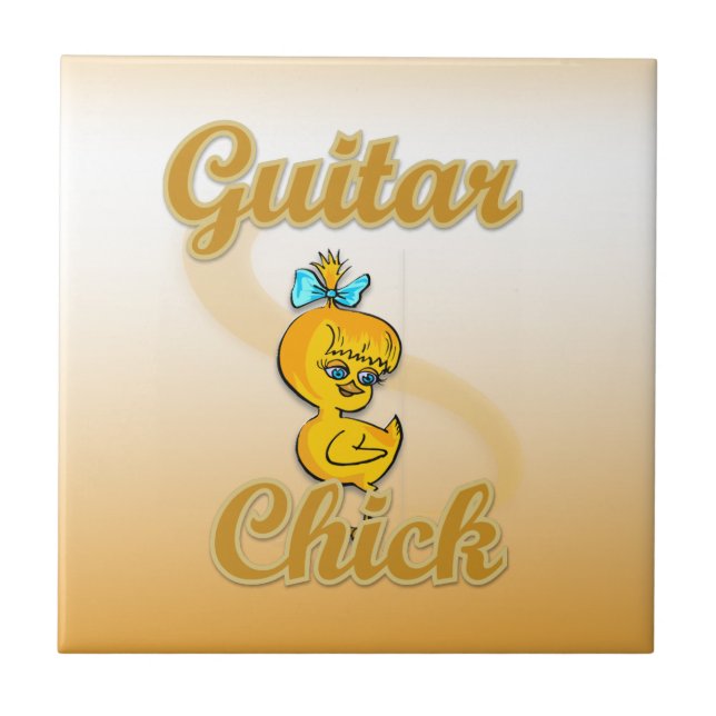 Guitar Chick Fliese (Vorderseite)