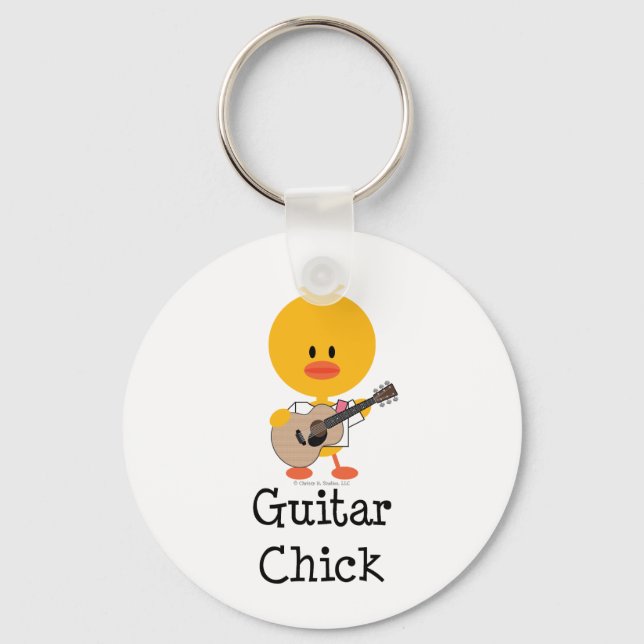 Guitar Chick Schlüsselanhänger (Vorderseite)