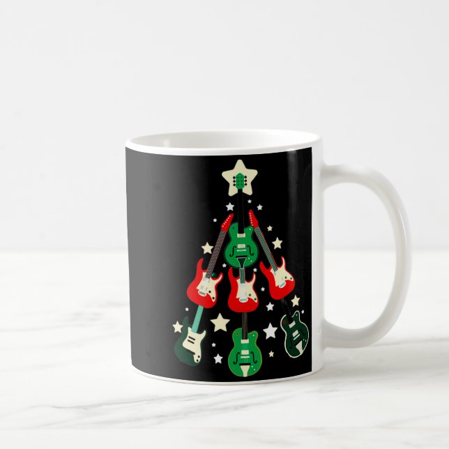 Guitar Christmas T Shirt  Kaffeetasse (Rechts)