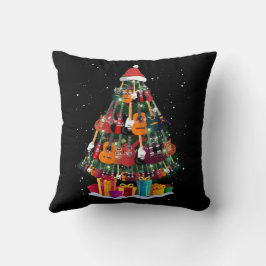Guitar Christmas Tree Funny Kissen