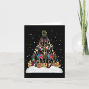 Guitar Christmas Tree Shirt Musician Xmas Geschenk Karte