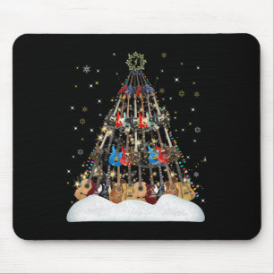 Guitar Christmas Tree Shirt Musician Xmas Geschenk Mousepad