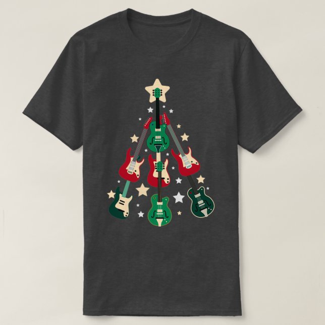 GUITAR CHRISTMAS TREE T-Shirt (Design vorne)