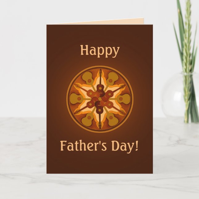 Guitar Circle Father's Day Card Karte (Vorderseite)