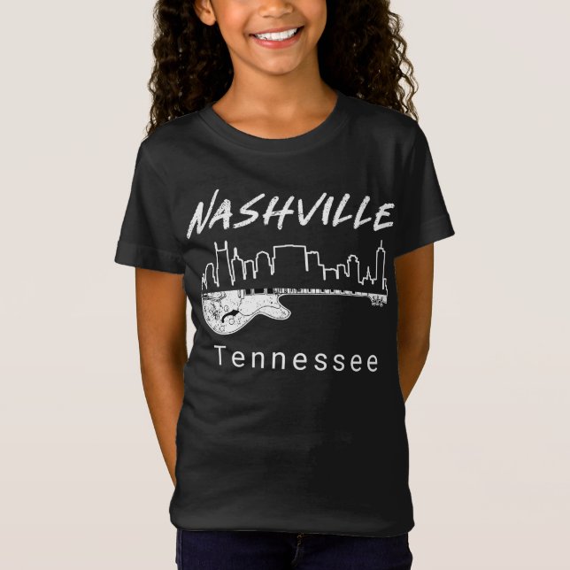 Guitar Country Music Souvenir Geschenk Nashville T-Shirt (Vorderseite)