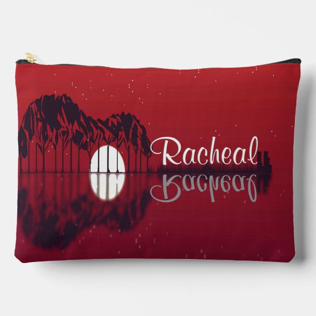 Guitar Cove Red w Individuelle Name Zubehörtasche (Vorderseite)