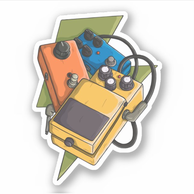 Guitar Effects Pedals Aufkleber (Vorderseite)