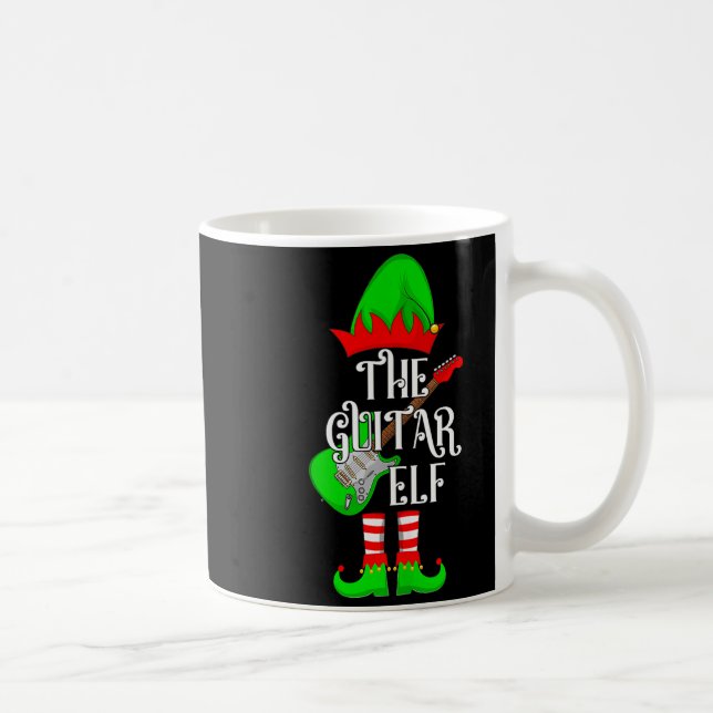 Guitar Elf Christmas Pajamas Matching Family Elf S Kaffeetasse (Rechts)
