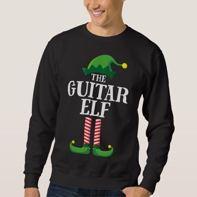 Guitar Elf Matching Family Group Weihnachtsfest Pa Sweatshirt (Vorderseite)