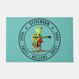 Guitar Frog Welcome Doormat Sweet Zuhause Fußmatte