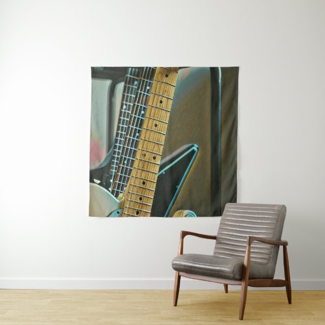 guitar gift for fathers day wandteppich (Beispiel)