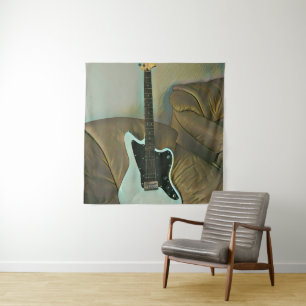 Guitar gifts for dad wandteppich