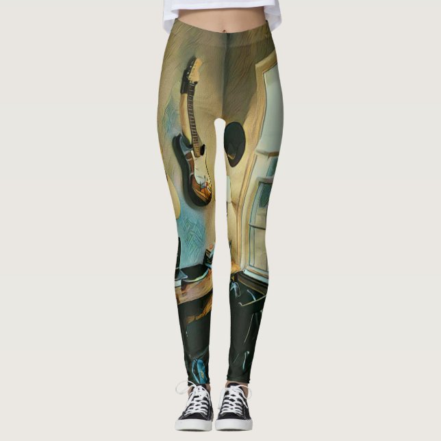 Guitar gifts for girlfriend leggings (Vorderseite)