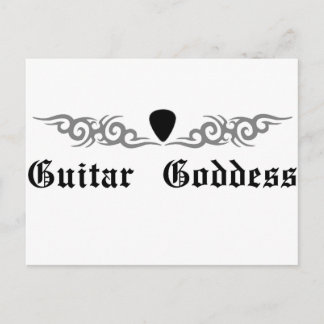 Guitar Goddess Tribal Postkarte