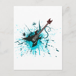 Guitar Graffiti - Alternative Emo Rock Music Band Postkarte