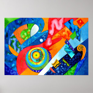 "Guitar Groove" von R.A.Brown© Poster