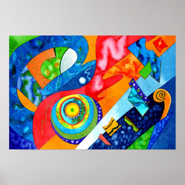 "Guitar Groove" von R.A.Brown© Poster (Vorne)