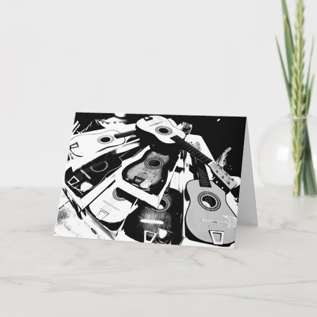 Guitar Grußkarte - 001 Karte (Vorderseite)