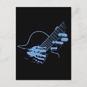 Guitar Hands II - blu Postkarte