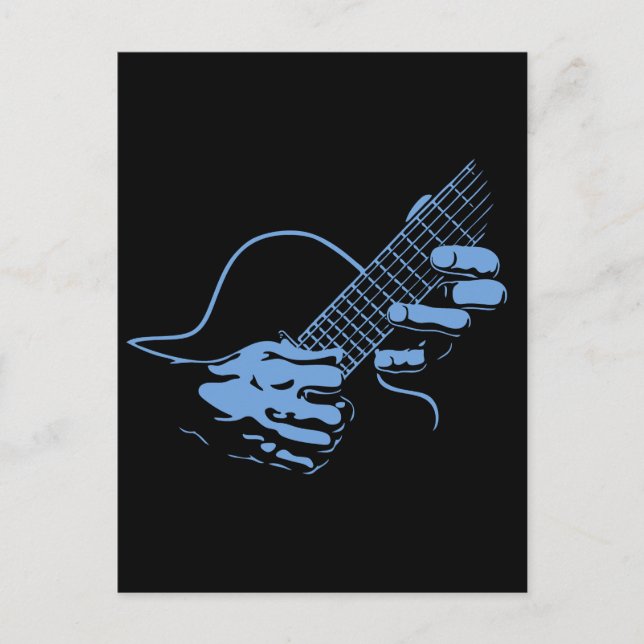 Guitar Hands II - blu Postkarte (Vorderseite)