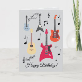 Guitar Happy Birthday Card Feiertagskarte