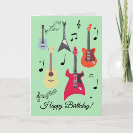 Guitar Happy Birthday Card Feiertagskarte