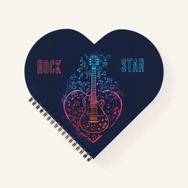 Guitar Heart Notizbuch (Vorderseite)