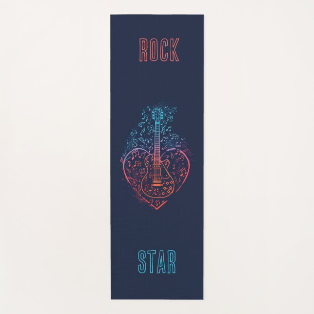 Guitar Heart Yogamatte (Vorderseite)