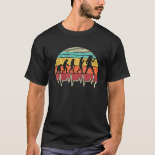 Guitar Heartbeat Retro Vintage Gitarrist Evolution T-Shirt