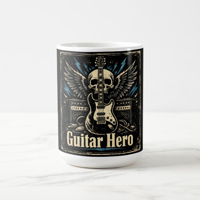 Guitar Hero – Rock Player Icon Kaffeetasse (Mittel)