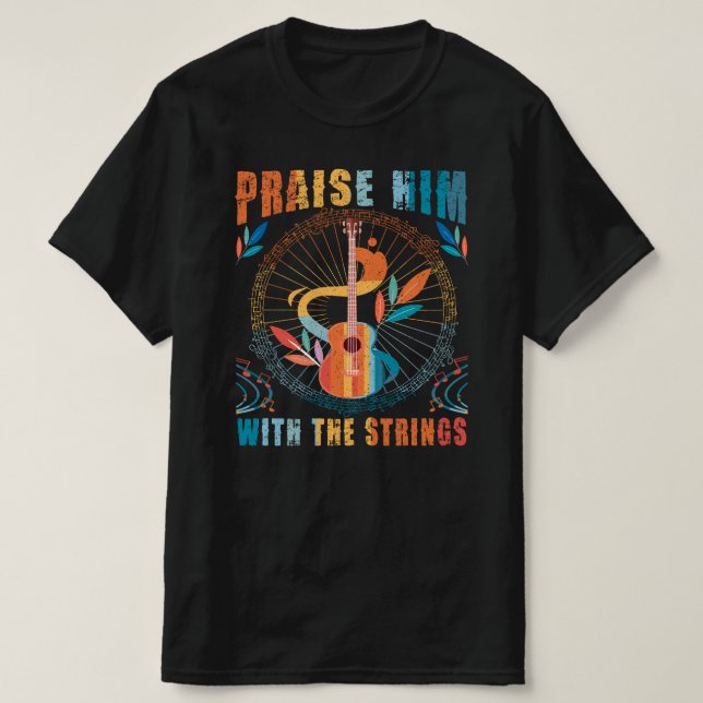 Guitar Hero Vibes - Cool Musician T - Shirt (Design vorne)