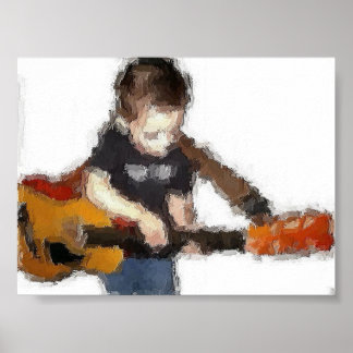 Guitar Kid Poster