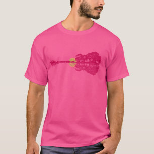 Guitar Lake Reflections Musik und Gitarrenliebhabe T-Shirt