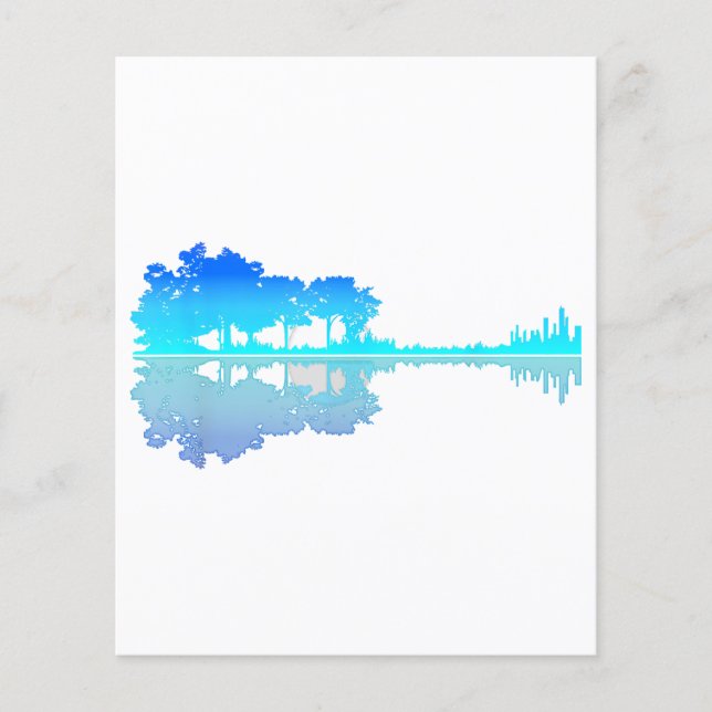 Guitar Lake Shadow Liebe Gitarrist Musiker (Vorderseite)