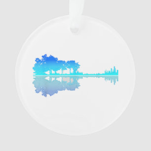 Guitar Lake Shadow Liebe Gitarrist Musiker Ornament
