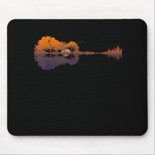 Guitar Lake Shadow Liebe Guitar Geschenk Musik Mousepad